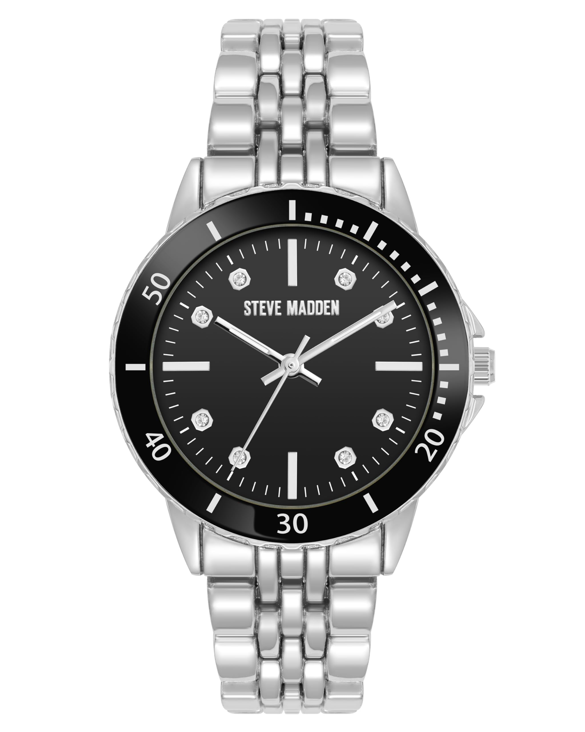 Steve Madden Women's Genuine Crystal Accented Bracelet Watch