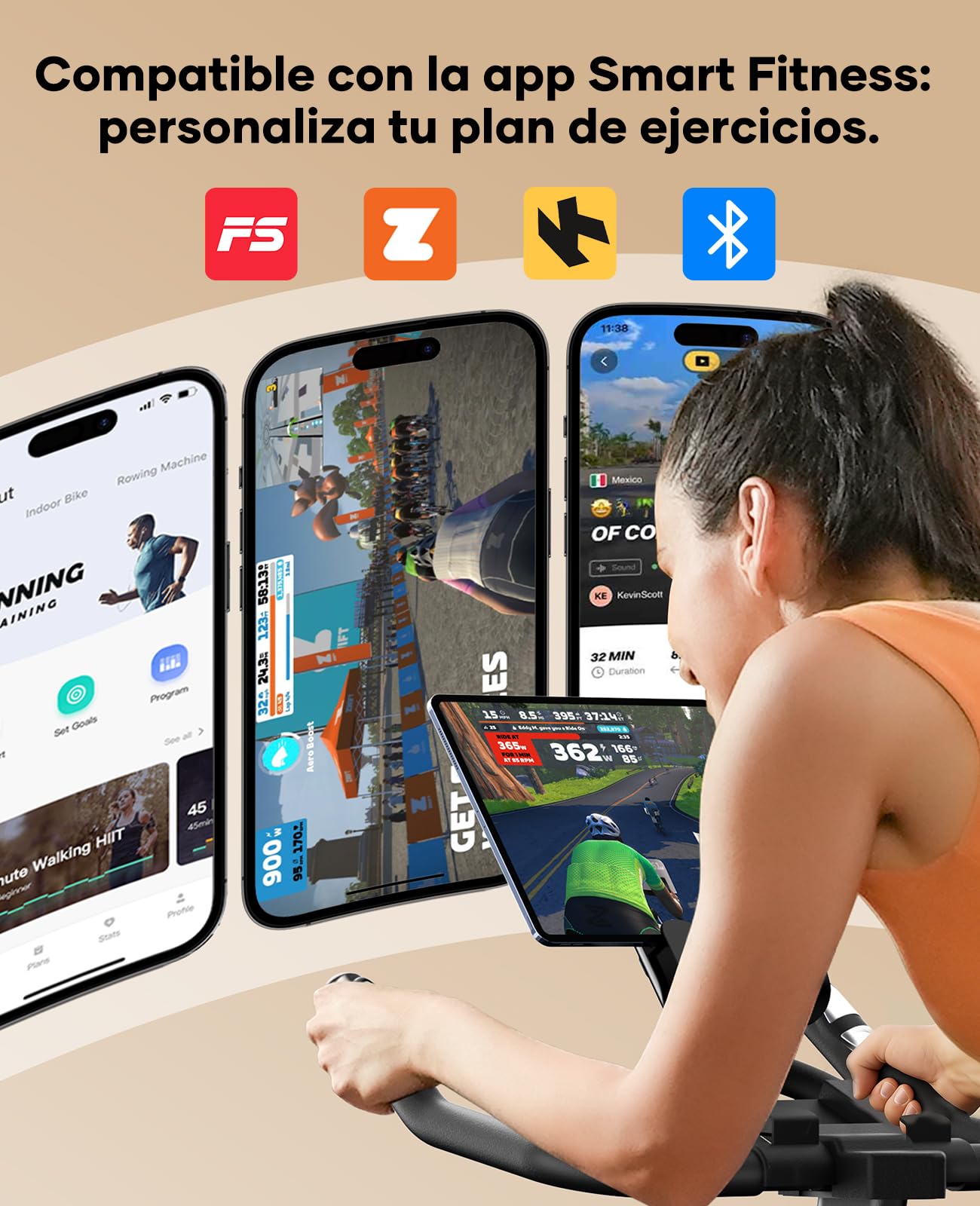 2026 Versión Toputure Bicicleta Estatica con Pulsómetro y APP, Bici Estatica Profesional Ultra Silenciosa y Estable, Asiento Cómodo, Soporte para Tableta y Portabotellas, Volante 15 KG, MAX 160KG