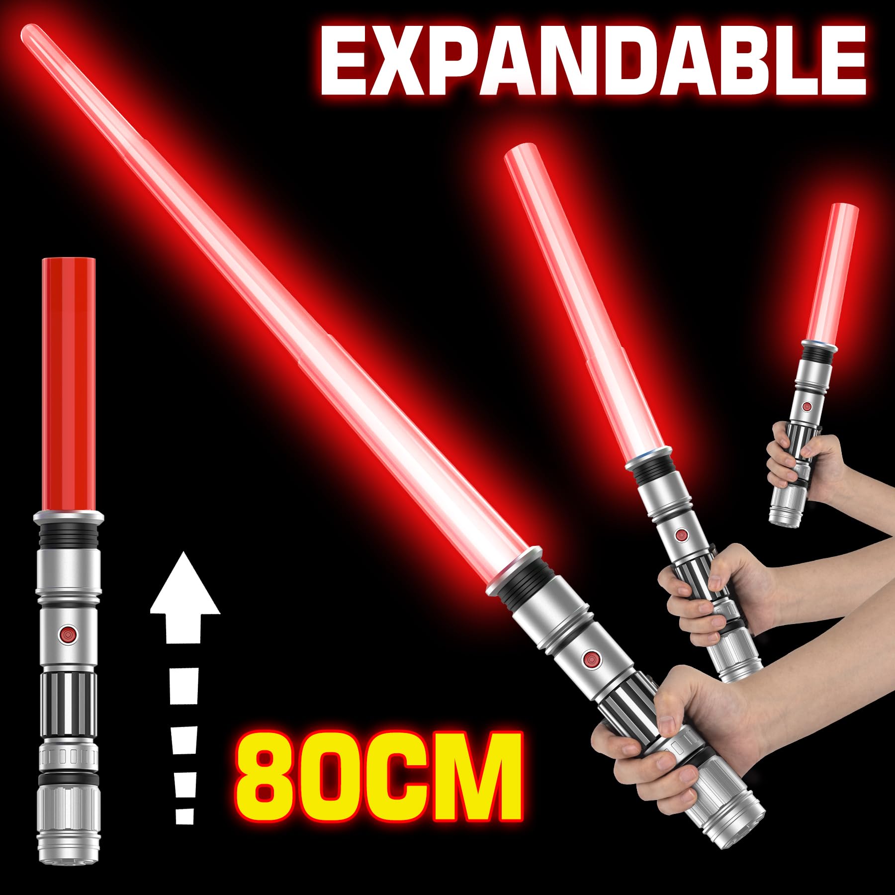 Amazon.com: 4 Pack of 4 Color Light up Sword Saber with FX Sounds