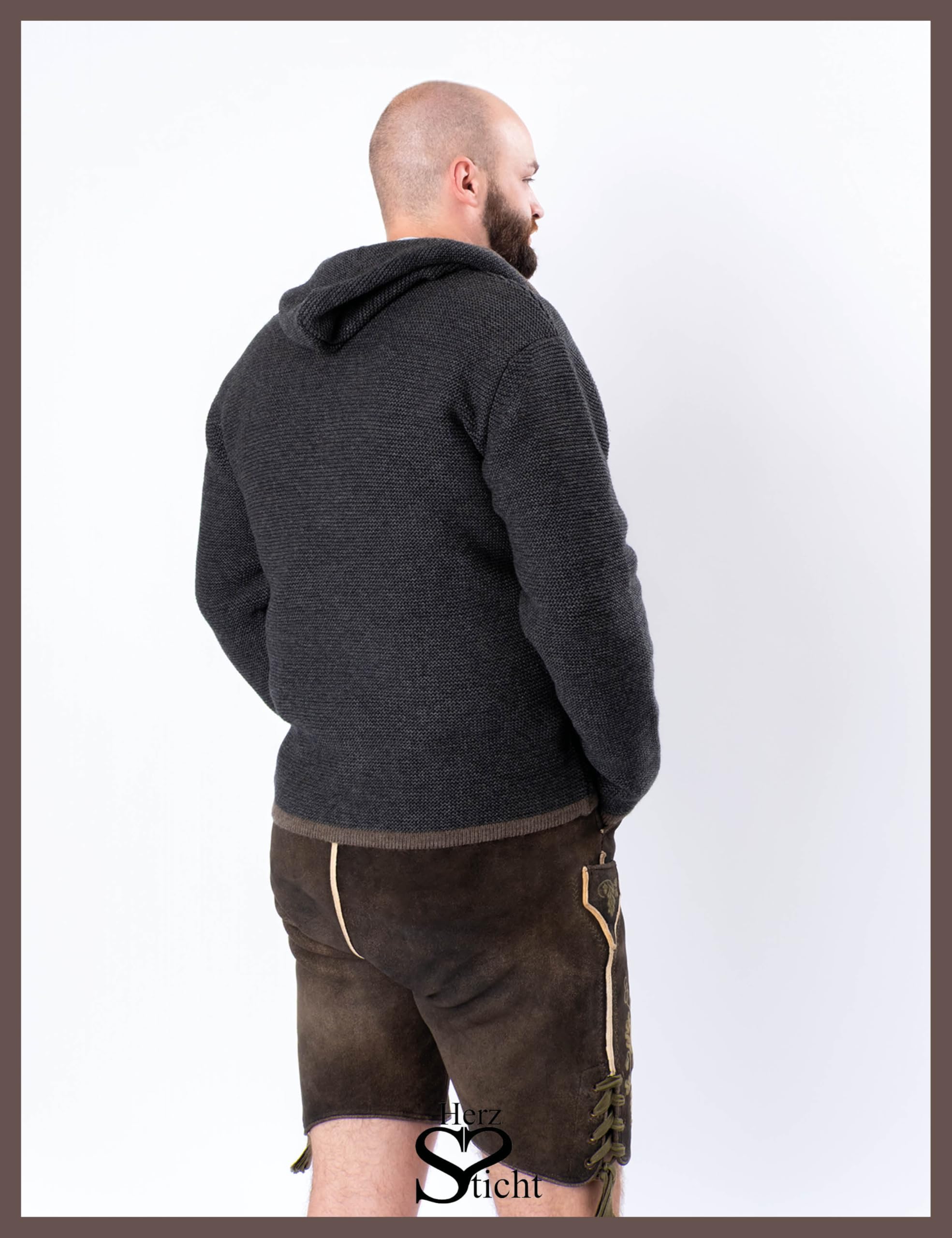 Herren Trachtenjacke (Modell: Wendelstein), Trachten Strickjacke