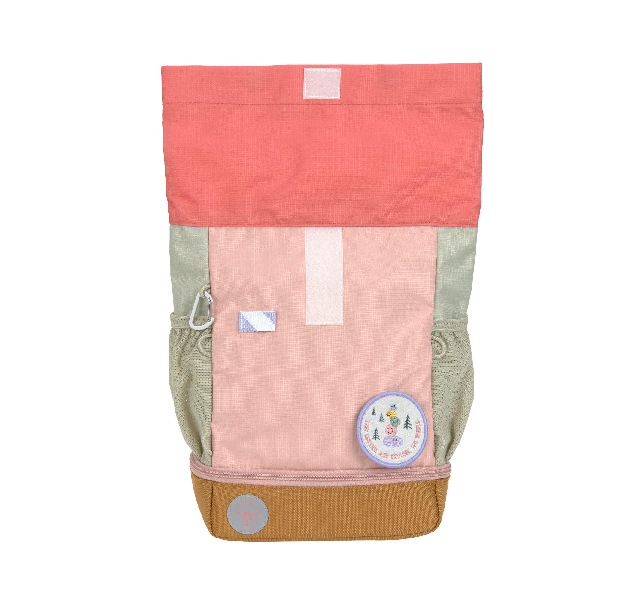 LÄSSIG Sac à Dos pour l'école Maternelle Sac à Dos pour Enfants Rolltop avec Sangle de Poitrine Hydrofuge, 11 litres/Mini Rolltop Backpack Sunny Explorer Rose/Pink