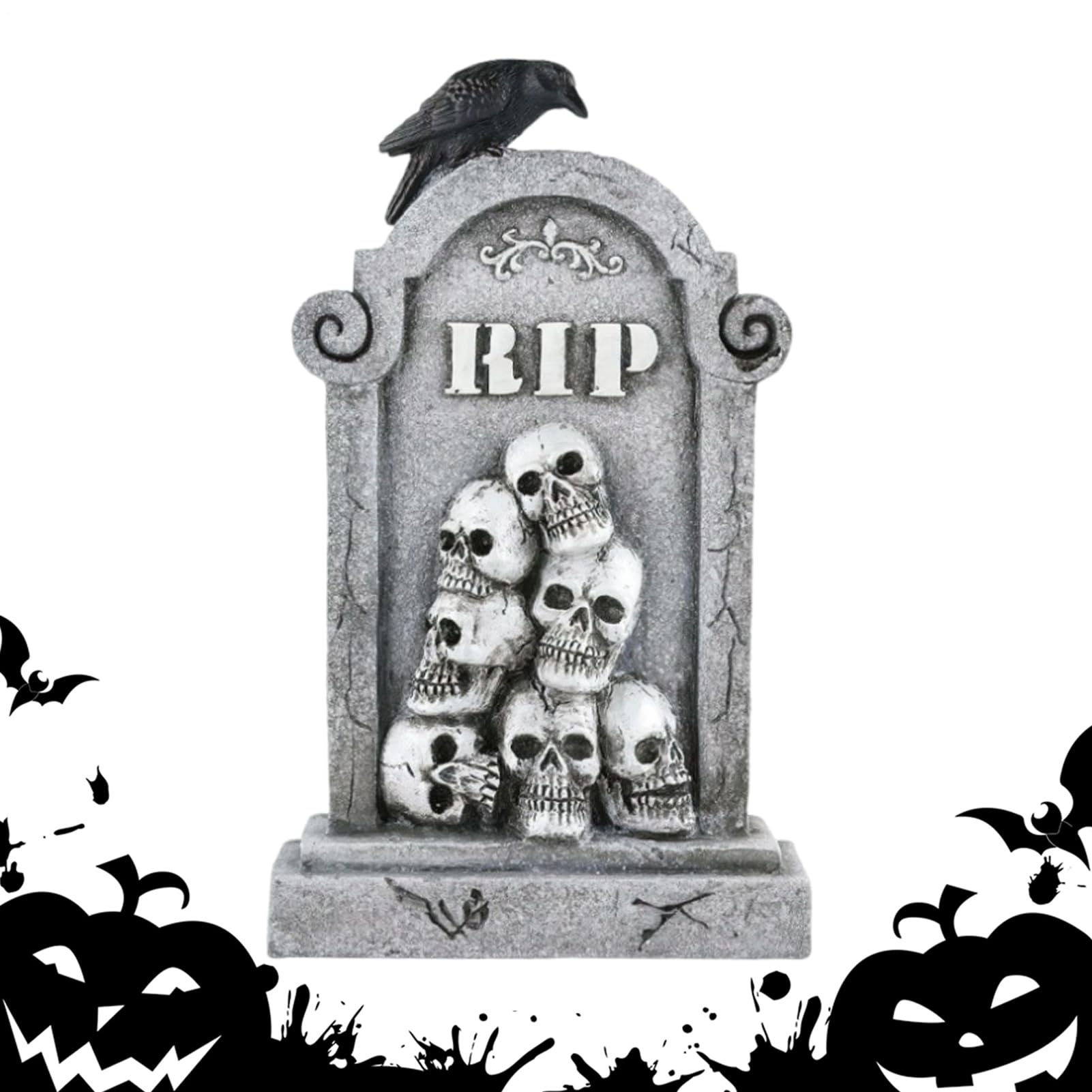 Zewnętrzne Nagrobki Halloweenowe Straszne Płyty Nagrobne z Czaszka, Znaki