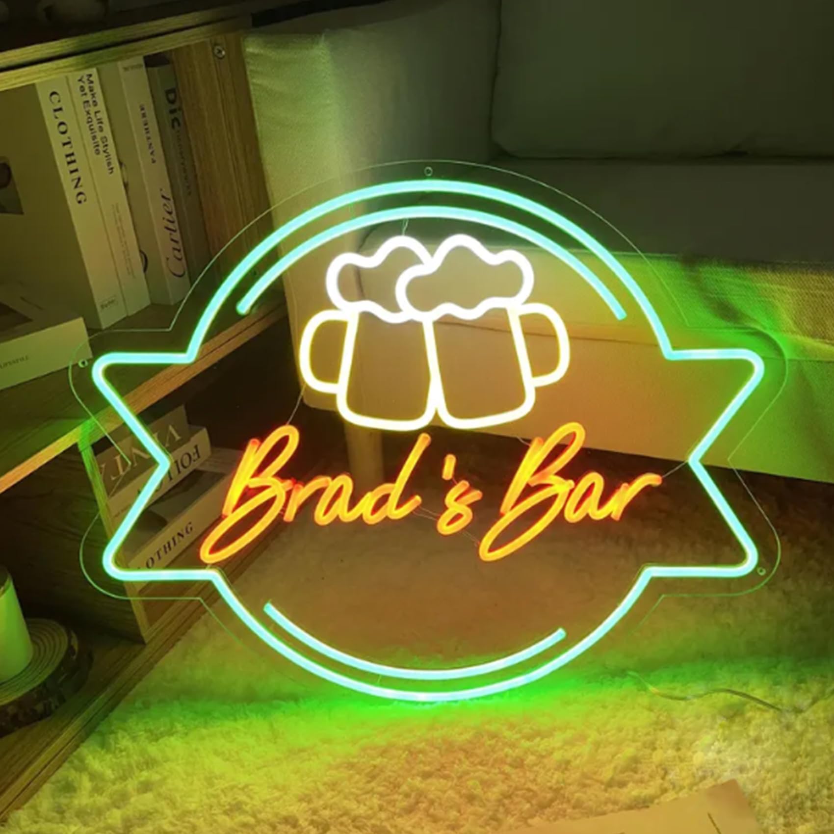 Custom Neon Signs, Personalized Neon LED Sign for Wall Decor,3D Carving Neon Sign Customizable,Neon Light for Wedding Birthday Party Business Bar Logo Neon Name Sign Gift