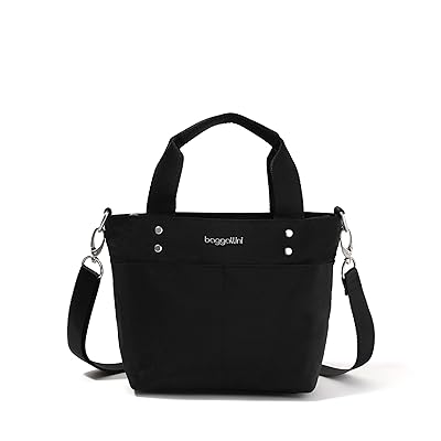 Baggallini Mini Carryall Tote Handbags Black, Synthetic