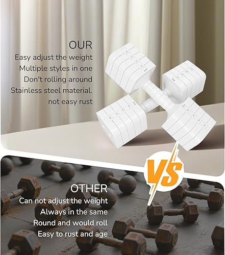 Miniatura 2 de 16LBS/20LBS Dumbbells Sets Adjustable Dumbbell Set Hand Weights for Women Men Free Weights Dumbbells Set Exercise Fitness dumbbell sets of 2 for