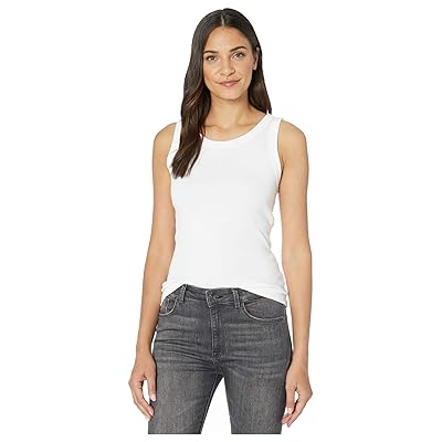 Michael Stars Paloma 1x1 Cotton Wide Binding Tank Top Women