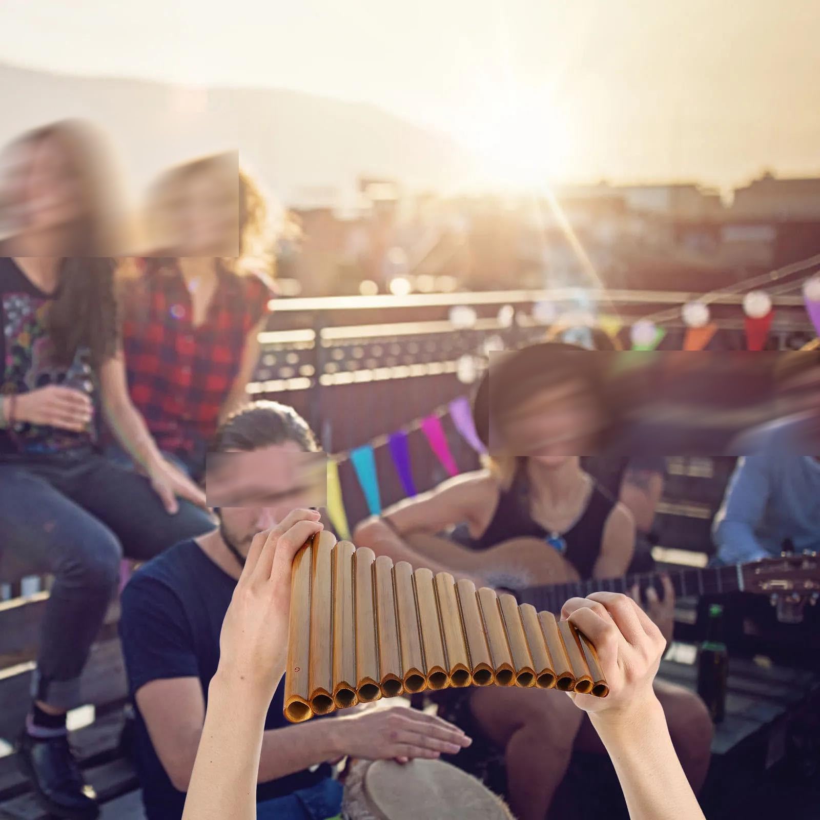 Materiał Flet Pana | 15-dołkowy instrument dla początkujących: do nauki muzyki i tradycyjnych melodii