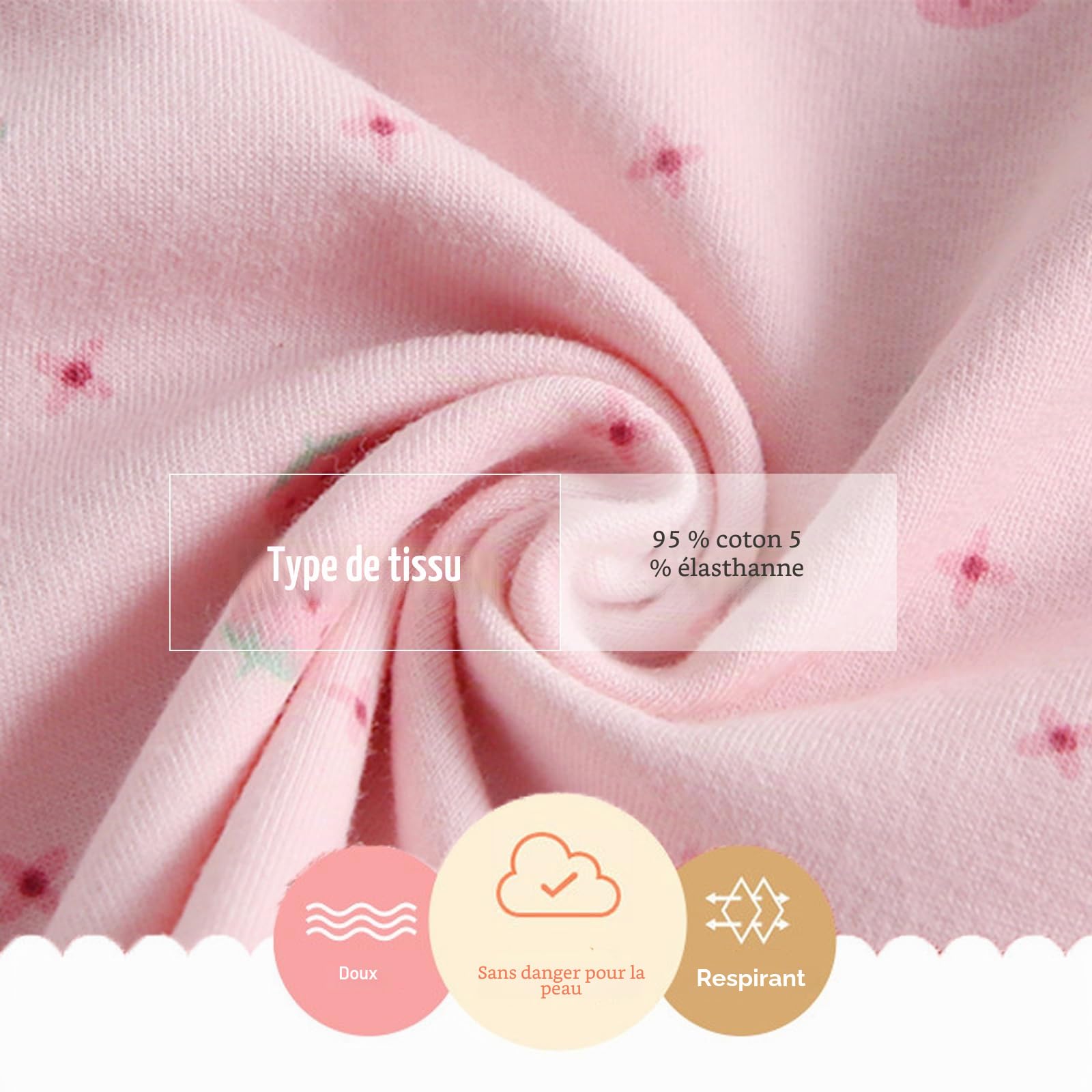 Filles Camisole Coton Gilets sous-vêtements Imprimés Débardeurs Doux sans Manches Enfants Gilets pour 2-10 Ans / 5 Pack