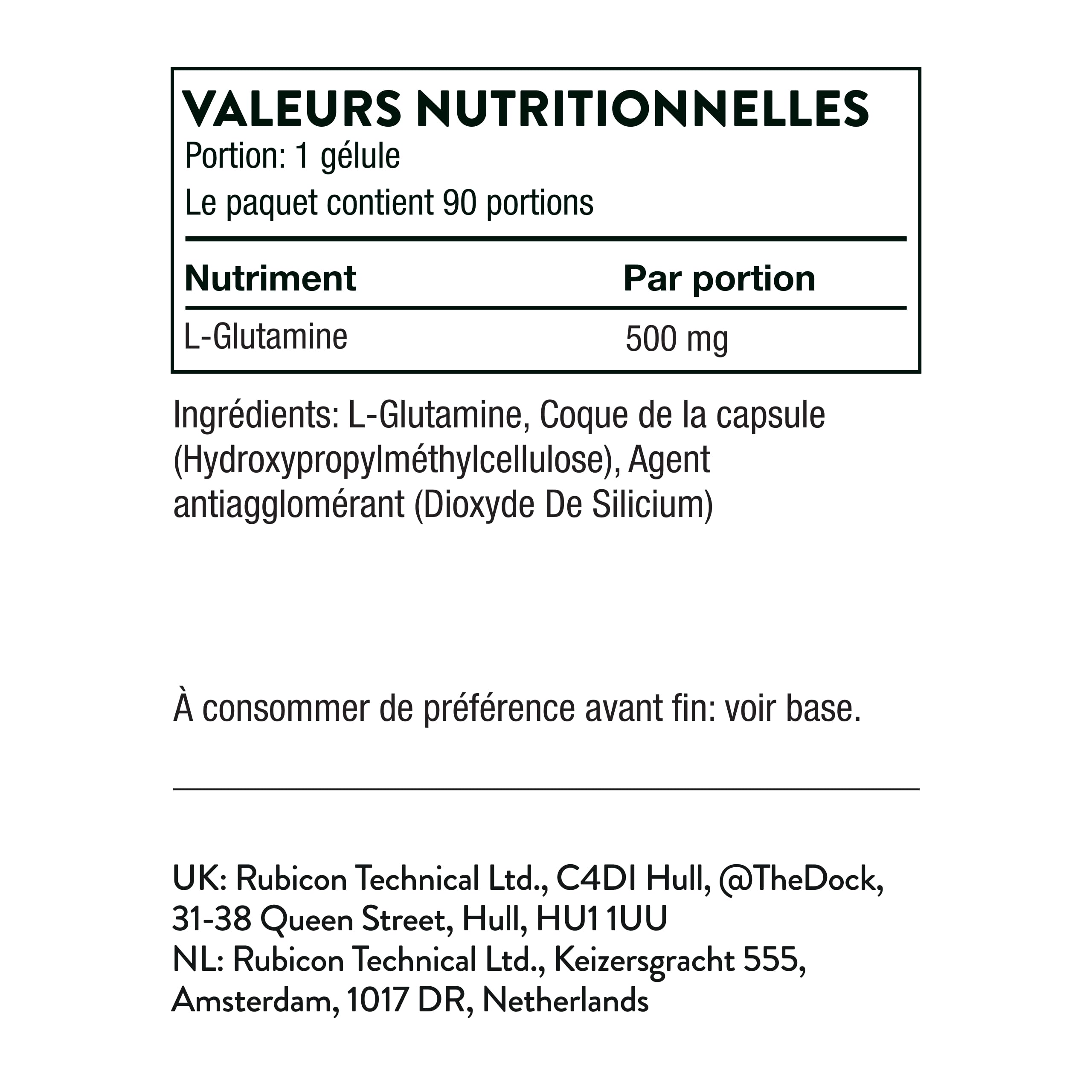 Thorne L-Glutamine - Supplément d'Acides Aminés pour la Santé Gastro-Intestinale et la Fonction Immunitaire - 90 Capsules