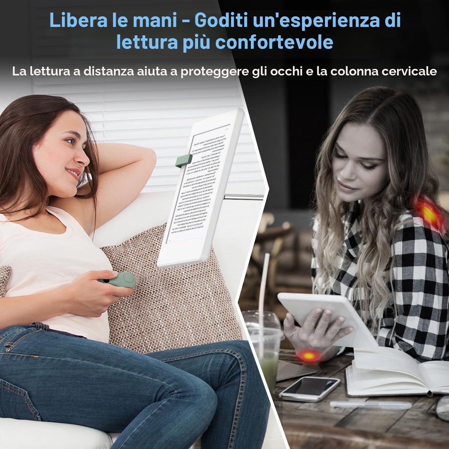 Telecomando RF Per Kindle E Tablet: Page Turner Wireless Con Clip Rosa, Ricarica USB-C E Display LCD - 3