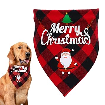 Dog Bandana Christmas, Triangle Bibs Scarf Accessories for Dogs Pets