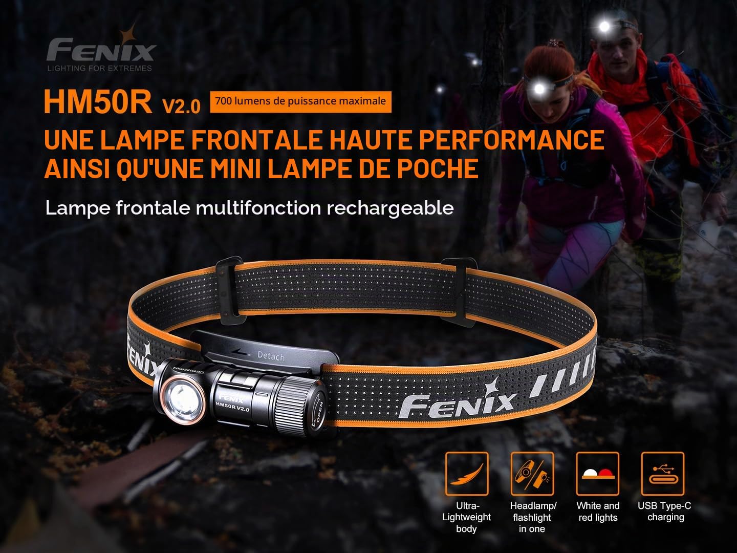Fenix lampe frontale HM50R V2.0 700 lm