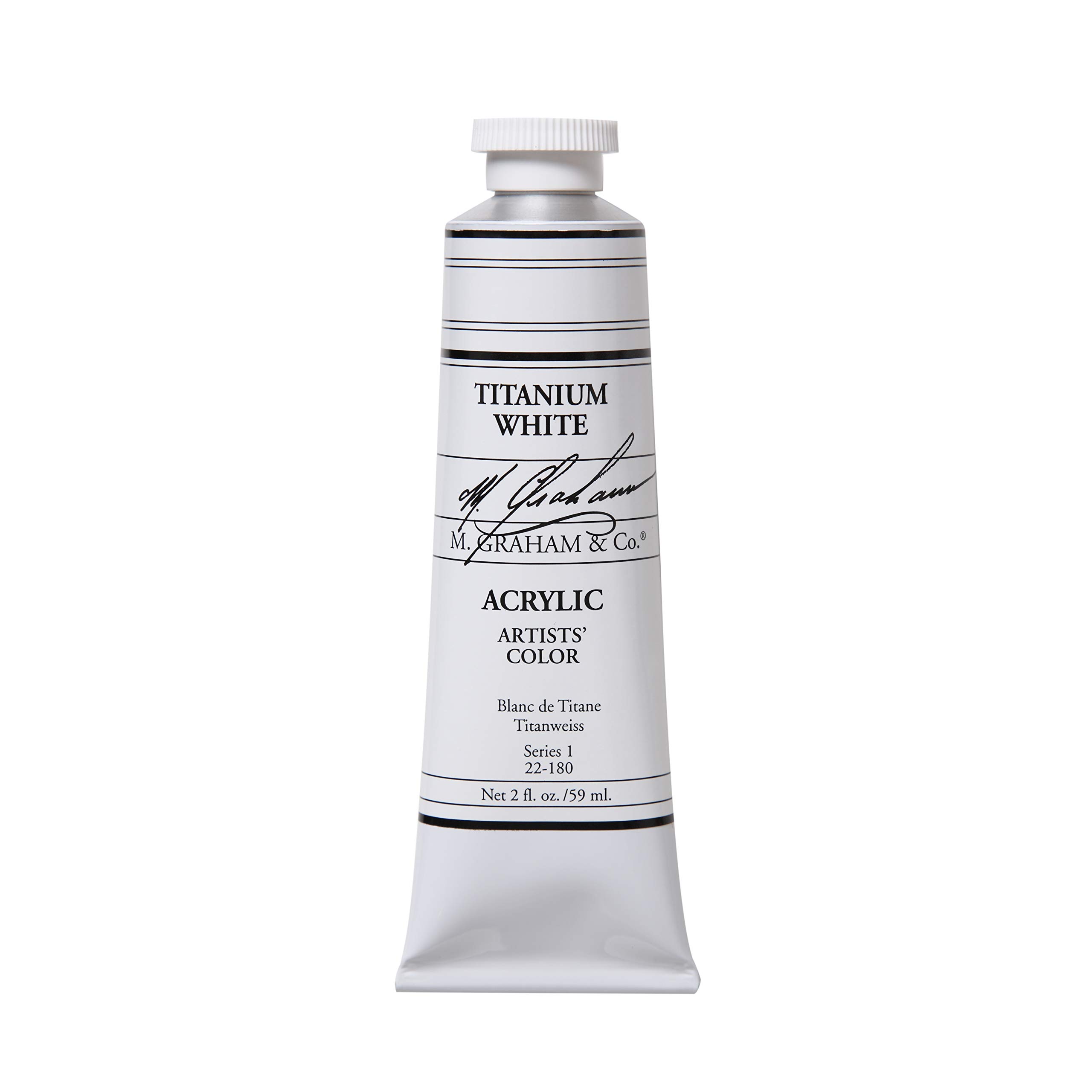 M. Graham 60ml Tube Acrylic Paint, Titanium White