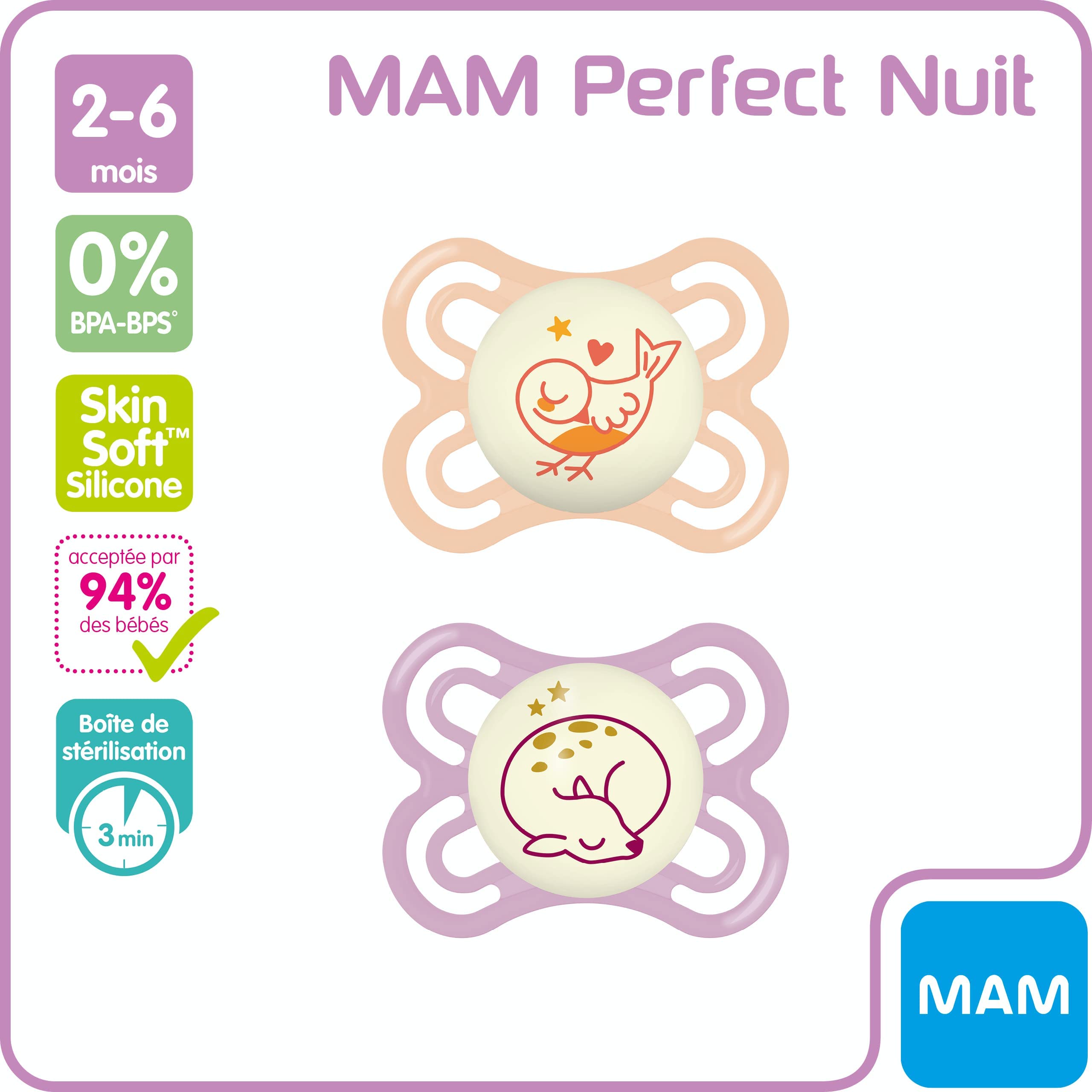 Istruzioni In Lingua Straniera - MAM Perfect S196 Set Di Ciucci Con