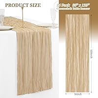 Vista 199 de Showgeous 10 Pack Baby Pink Cheesecloth Table Runner 10FT Long Semi-Sheer Gauze Table Runner Boho or Rustic Wedding Decor for Wedding Decor Arch