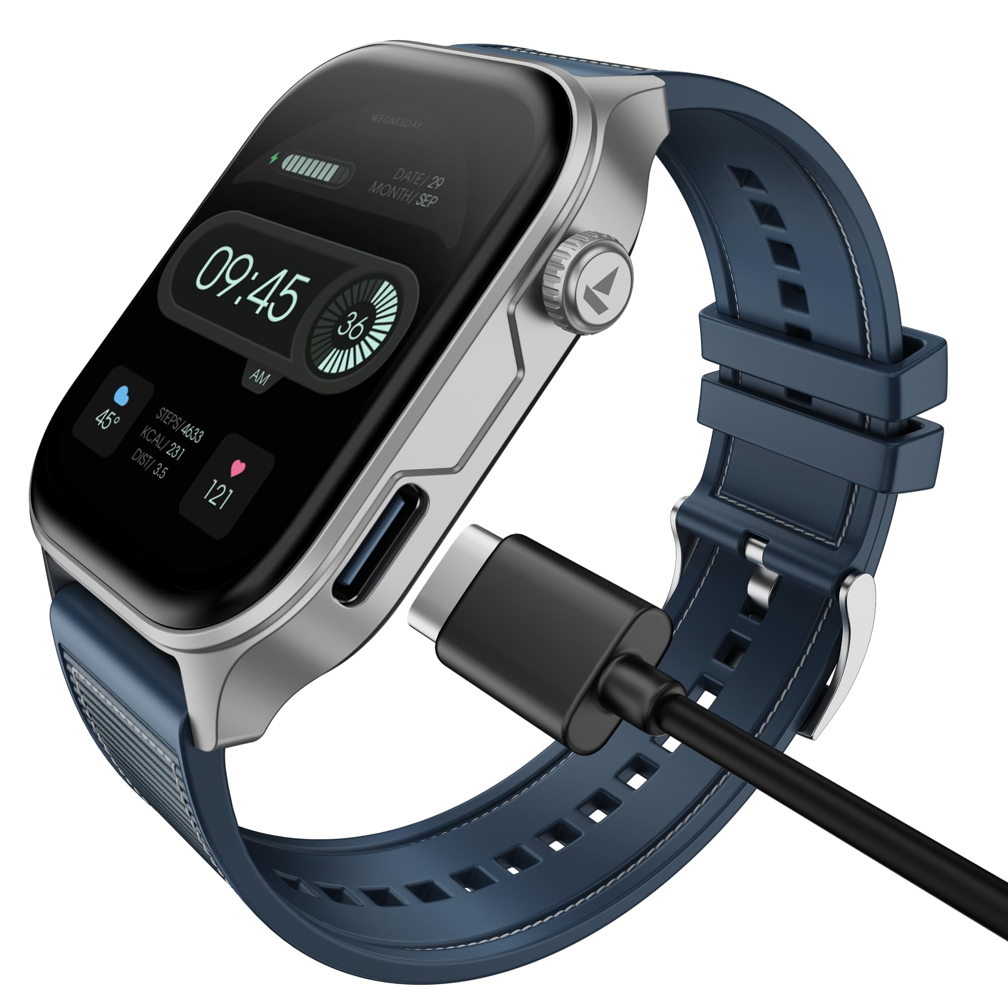 boAt Ultima Vogue 2, India's First AMOLED Type-C Smartwatch, 1.96" AMOLED Display, 1000 nits Brightness, Metal Body w/Premium Straps, 10-Days Battery Life, Smartwatch for Men & Women (Deep Blue)-picture-53