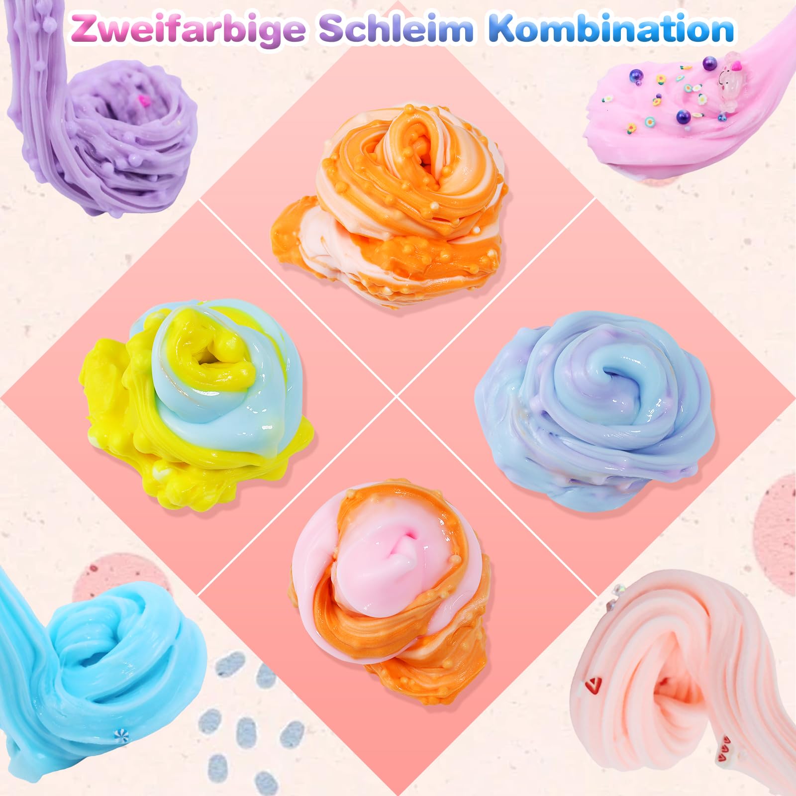 Kit Slime Pour Filles - Coffret Créatif Tout-en-Un Avec Slime Fluffy, Beurre, Nuage Et Mousse - Cadeau Idéal