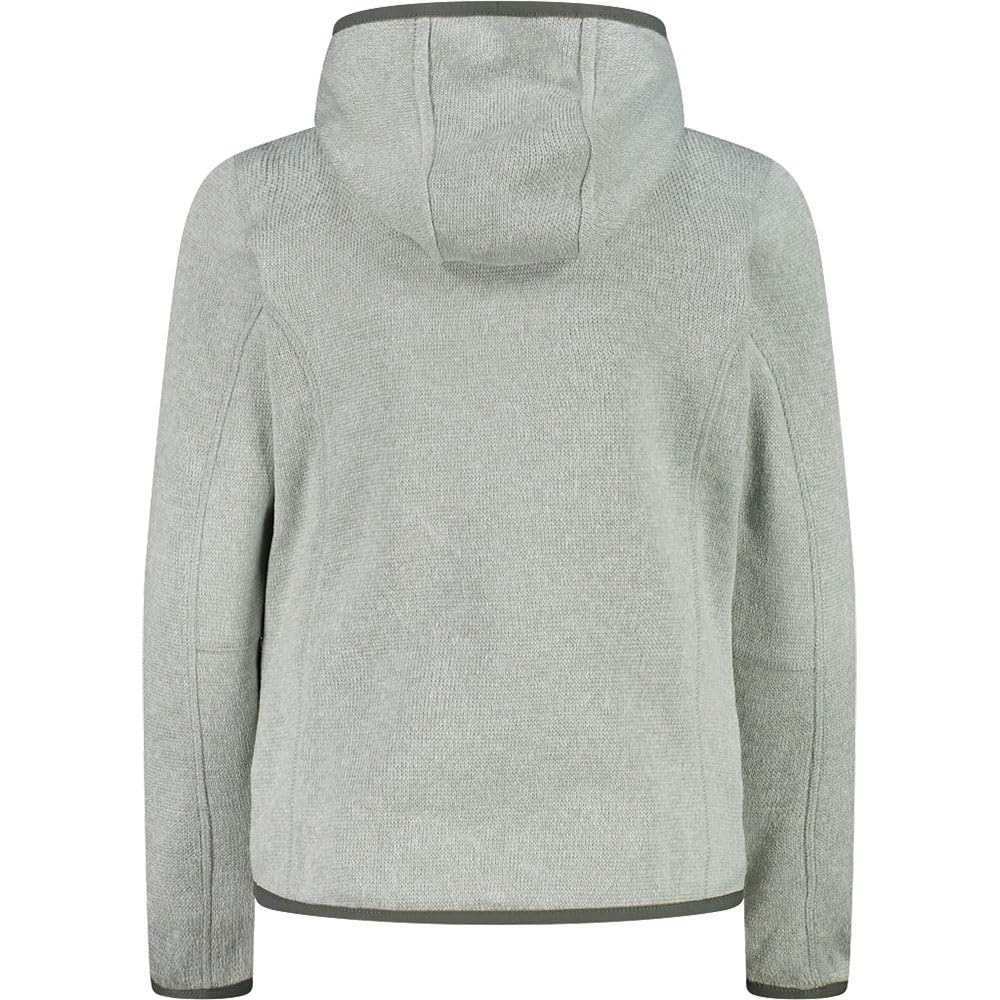 CMP Kinder Strick Fleece Jacke, pistacchio-bianco, 164