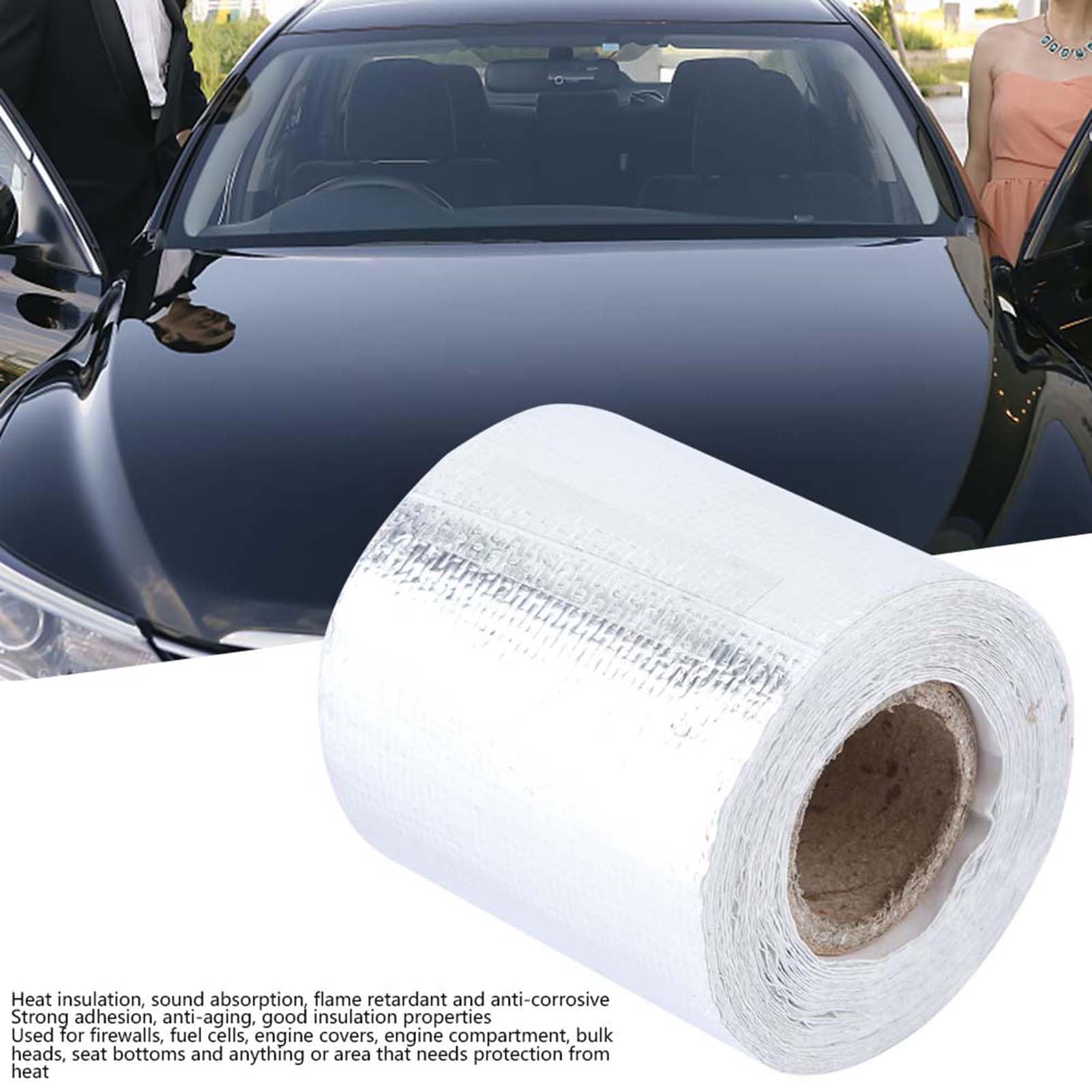 Yctze Nastro in Foglio di Alluminio Nastro Scudo Termico Barriera Termica Riflettente Termico 5 M X 5 Cm Isolamento Adesivo Ritardante di Assorbimento Acustico con Forte (Argento 5M*5Cm)