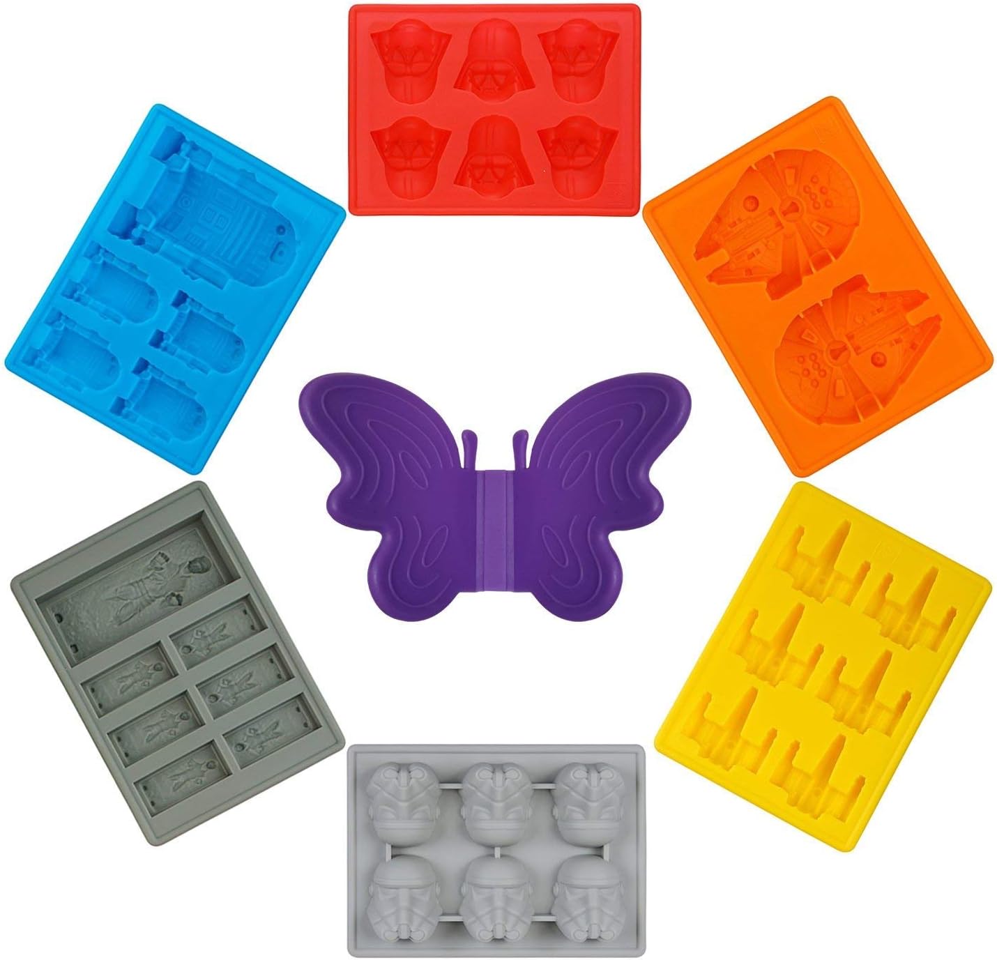 Silicone mold,Newyond Baking mold,Ice Cube Moulds & Trays,Best Ice Cube Trays for Star Wars Lovers or Party Theme (Ham Solo)