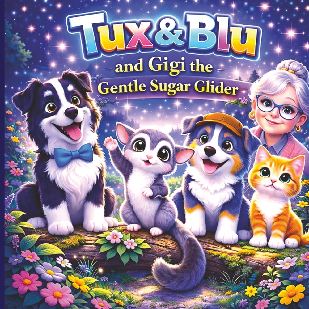 Tux & Blu and Gigi the Gentle Sugar Glider: Book 4 - A Cozy Picture Book About Big Feelings, Friendship, and Comfort for Ages 3–5 (Tux & Blu: The Calm Magic Picture Book Series)