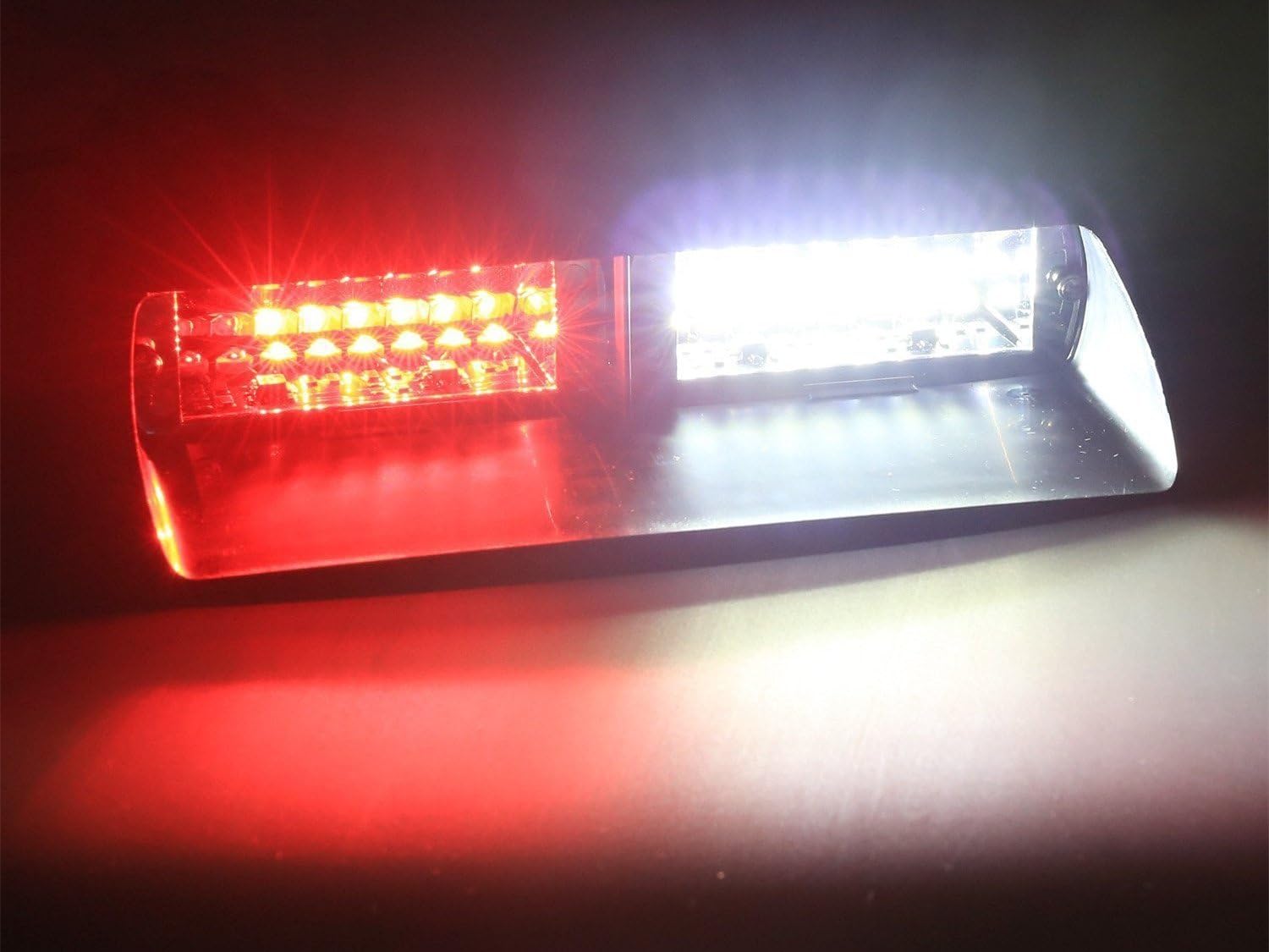 Generic Car 16-led 18 Flashing Mode Emergency Vehicle Dash Warning Strobe Flash Light Red White