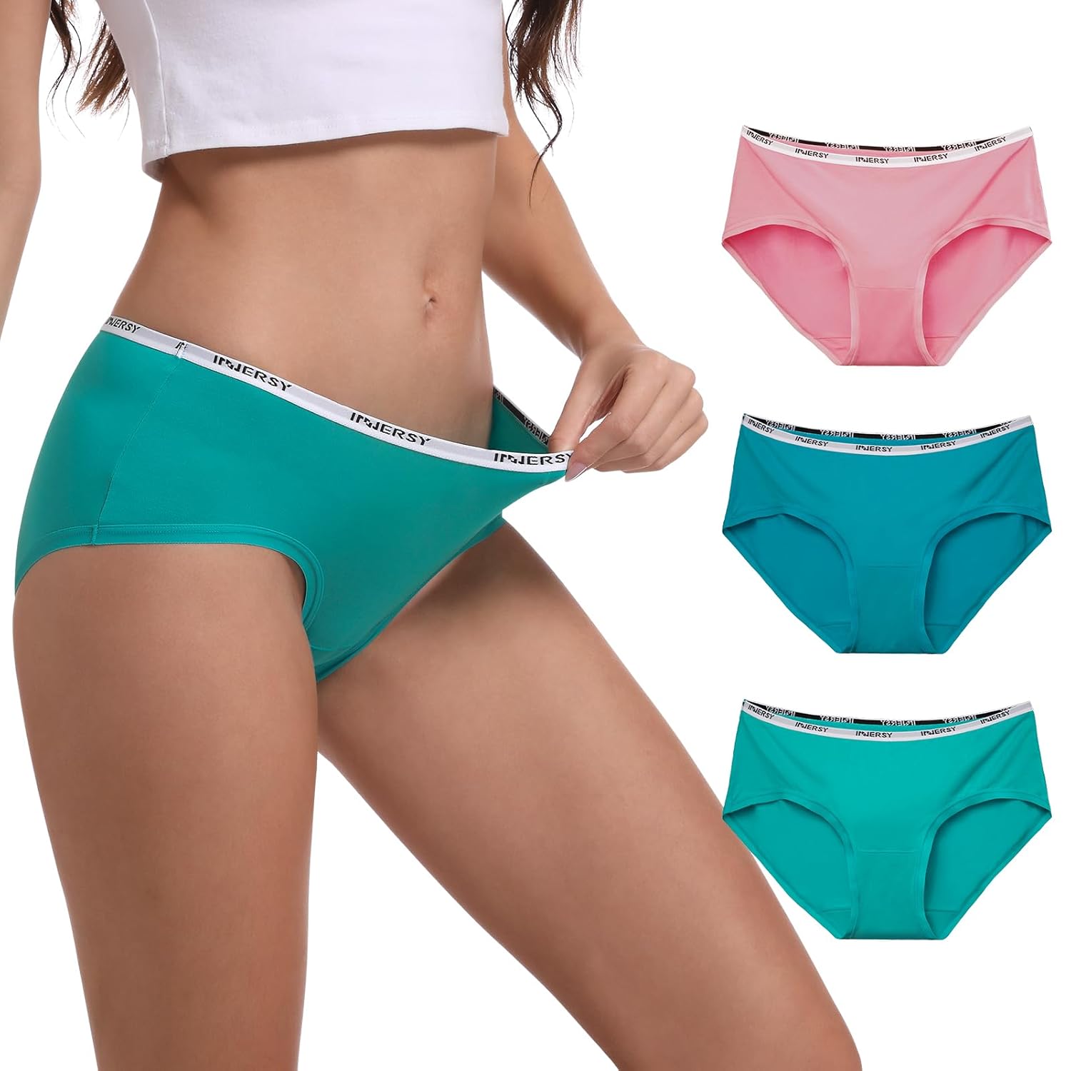 INNERSY Women’s Bamboo Viscose Hipster Panties Breathable Silky Underwear 3-Pack INNERSY Women’s Bamboo Viscose Hipster Panties Breathable Silky Underwear 3-Pack