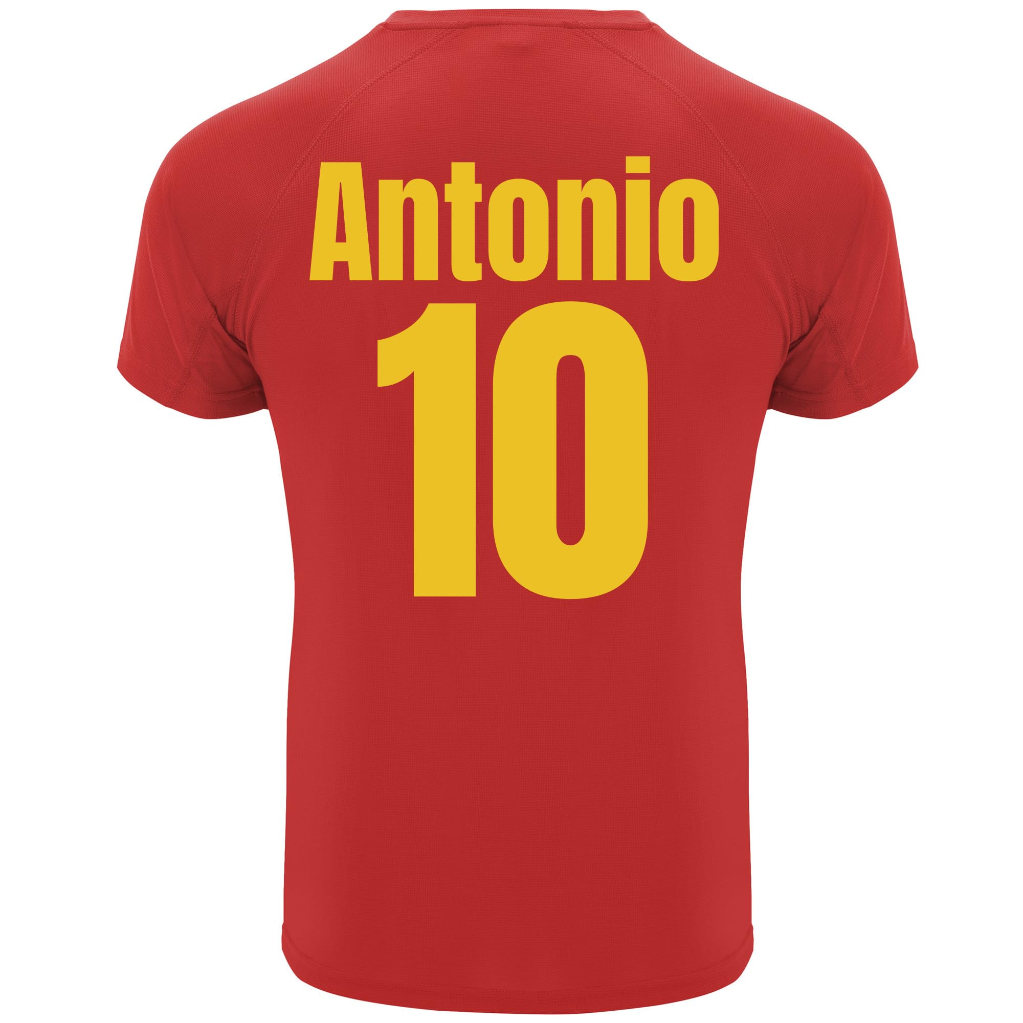 Camiseta Fútbol España Hombre y Niño – Personalizada con Nombre y Número – con Escudo – No Oficial