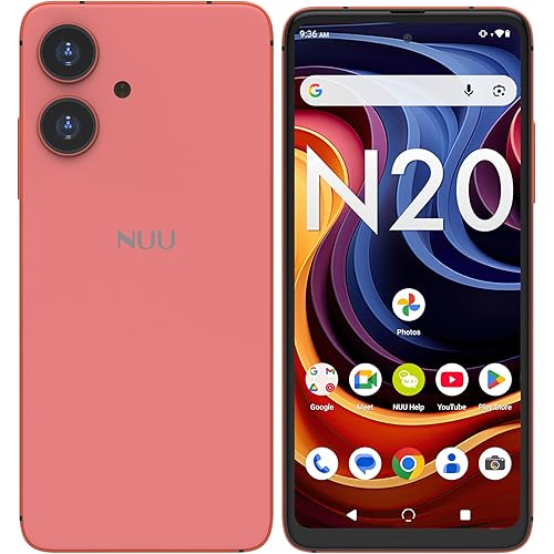 NUU N20 Basic Cell Phone Wide-Angle Camera Dual SIM (Pink)