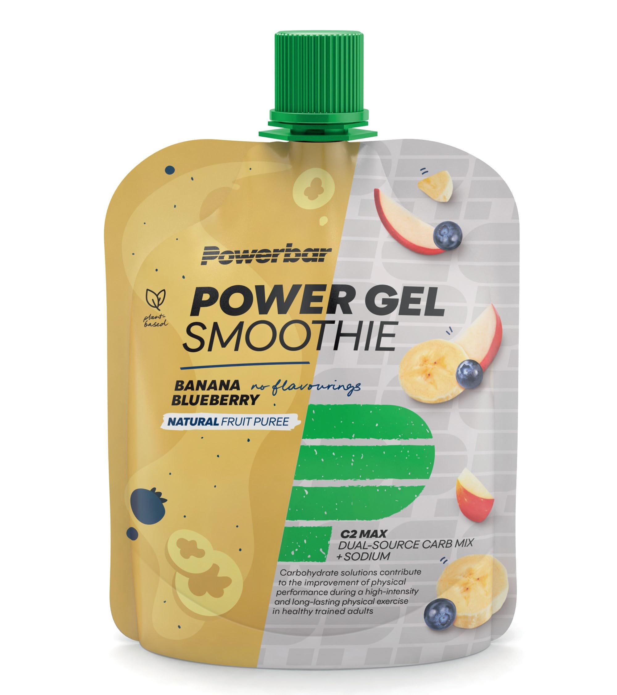 PowerBar - PowerGel Smoothie - Banana Blueberry - 16x90g - veganer Energie Smoothie - Magnesium, Natrium&Maltodextrin