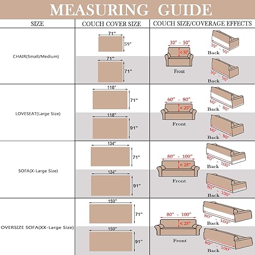 Miniatura 3 de Handontime - Funda de felpilla para sofá modular biplaza, futón, en forma de L, estilo bohemio, para perros, con borlas, lavable, 71 x 118 pulgadas,