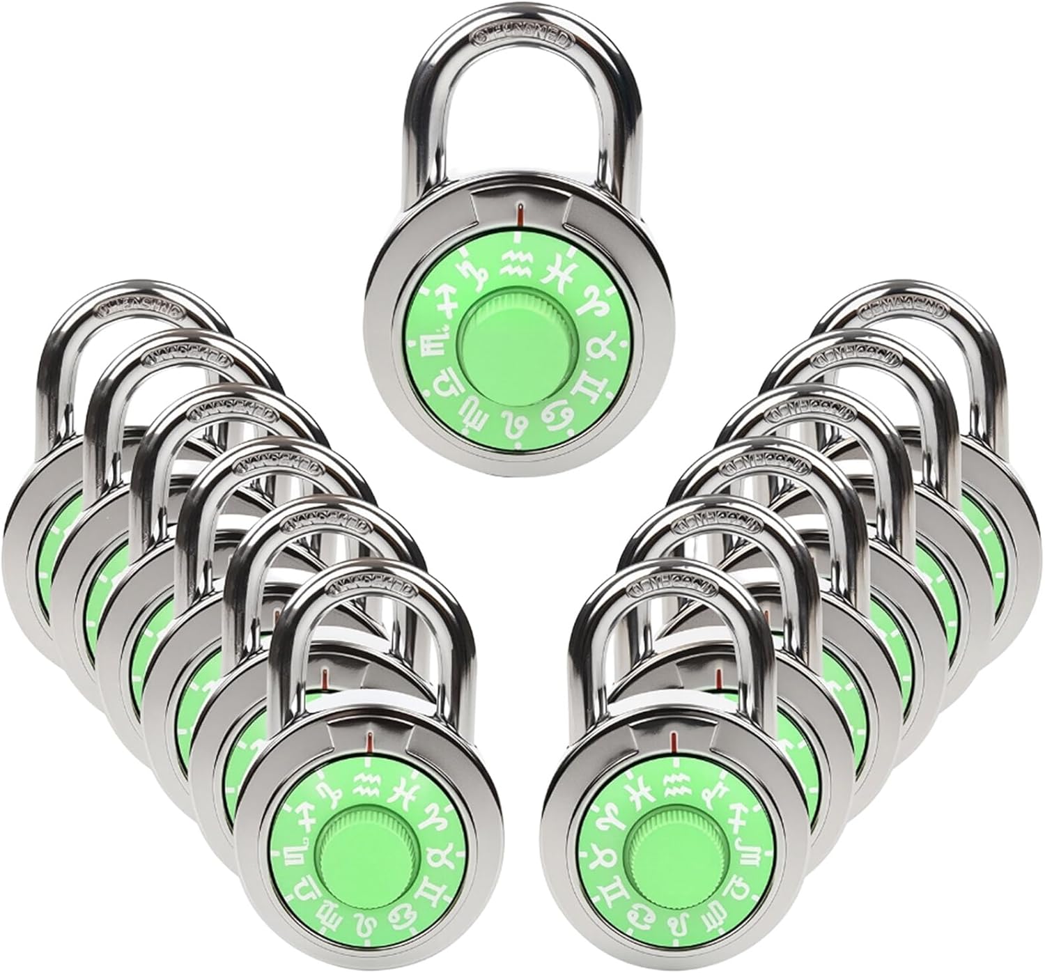 SEPOX® Zodiac Dial Combination Lock, 2" Steel Lock Body, Padlock for Outdoor & Indoor Use, Unique Constellation-Theme Combinations for School, Gym & Sports Locker, Case, Toolbox, Fence, Gift