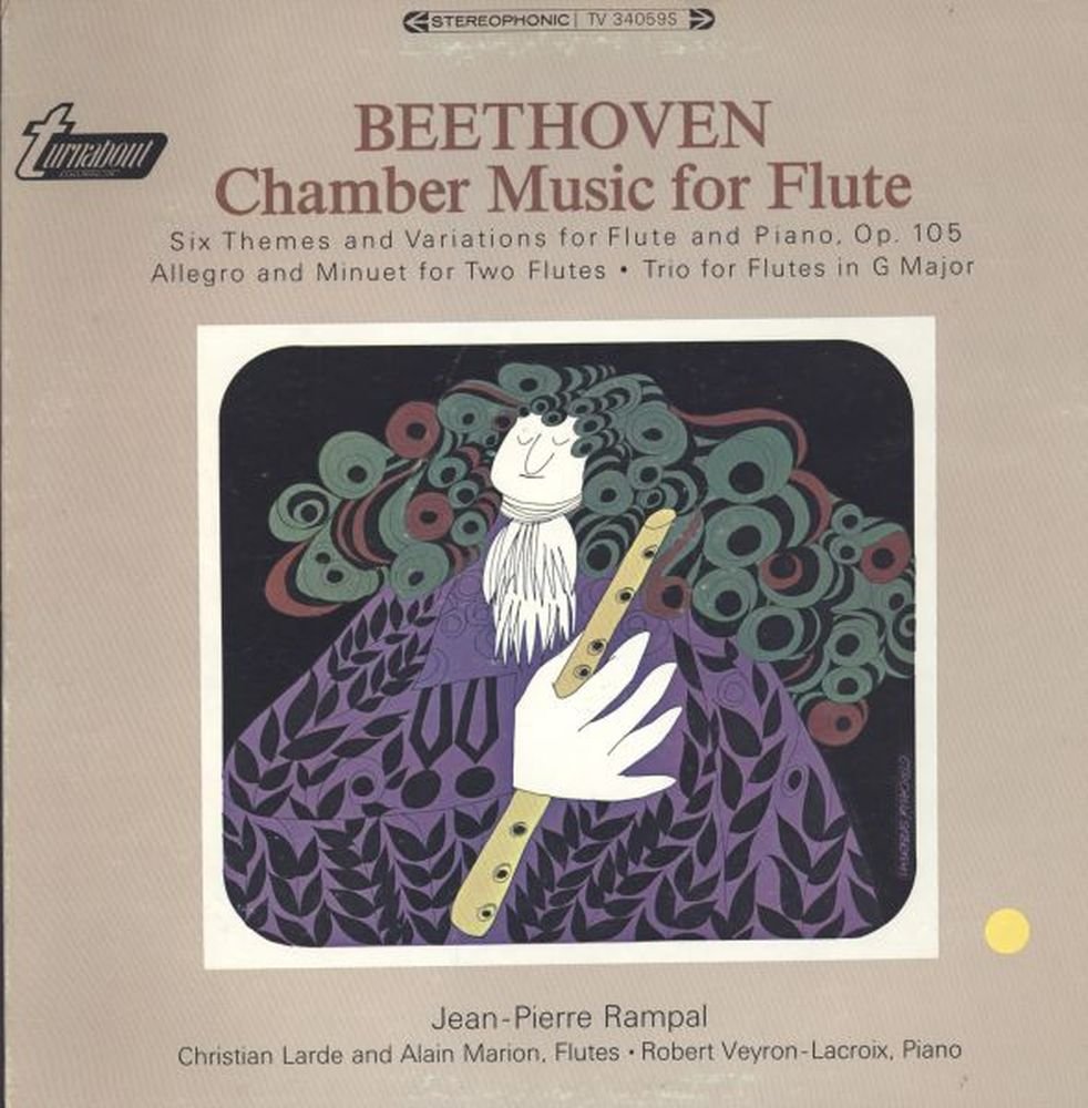 TV 34059S JEAN-PIERRE RAMPAL Beethoven Chamber Music for Flute LP