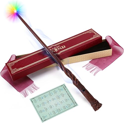 ShinySong Varita de mago recargable con iluminación degradada, varita mágica iluminadora para niños, fiesta de Navidad, cosplay, raíz