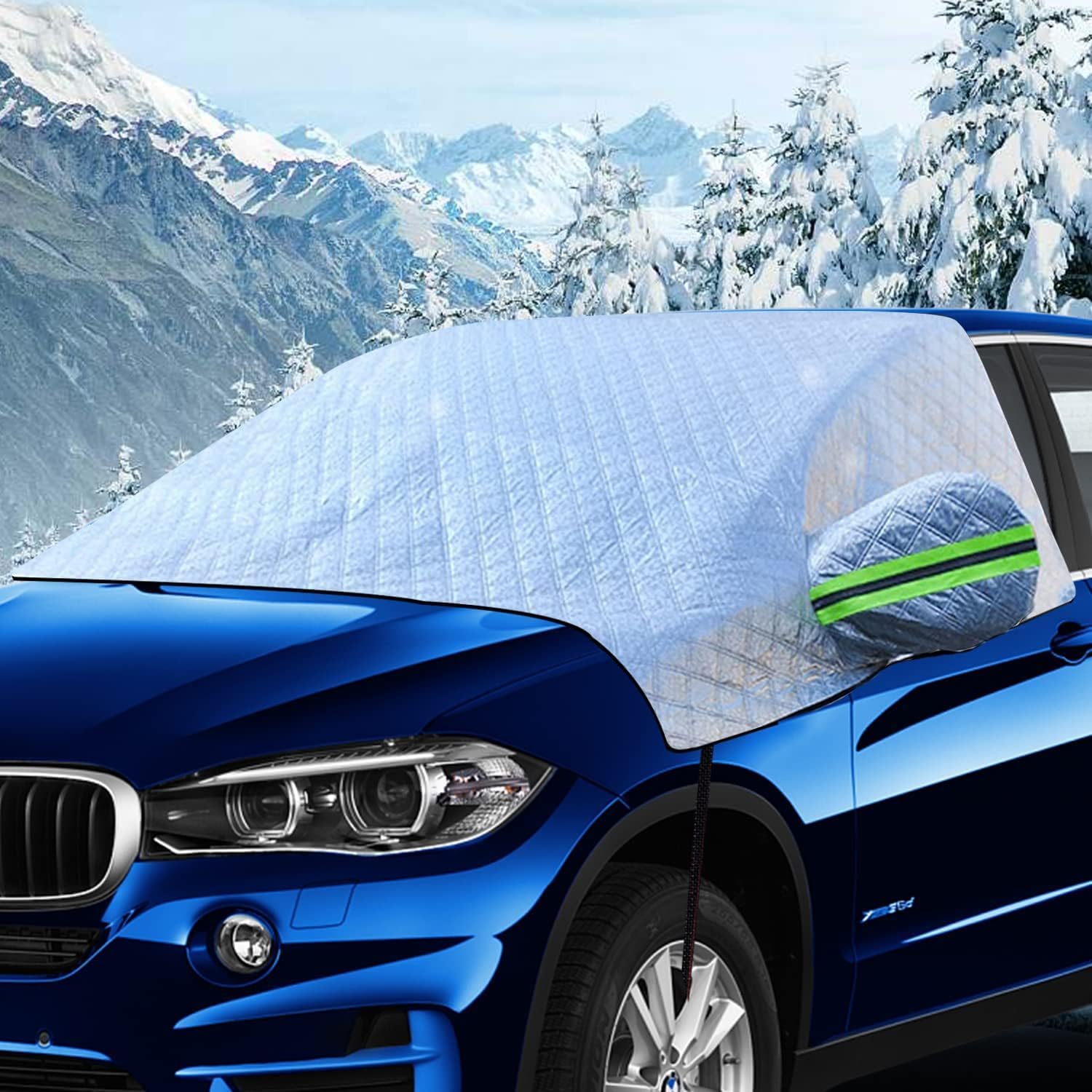 KERHAND Against Ice & Snow Car Windshield Snow Cover,Foldable Winter Windshield