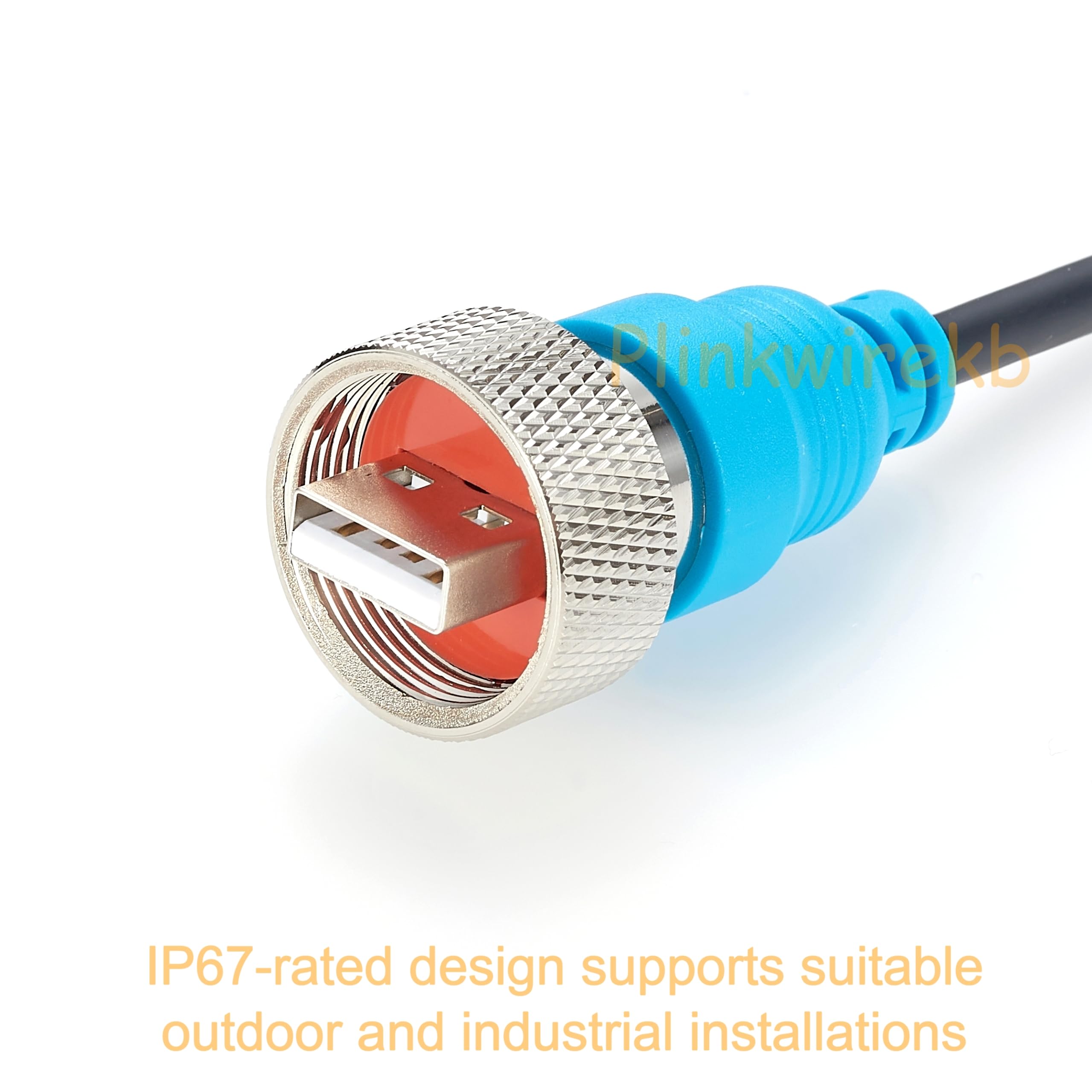 Cable USB 2.0 tipo B macho a macho, IP68, 1 m
