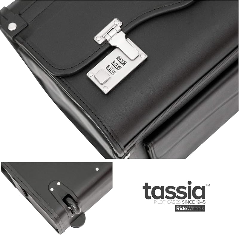 TASSIA Pilóta Táska - Laptop és Iratok Tárolására - Üzleti Utazáshoz, Kézipoggyászként Használható Bőrönd