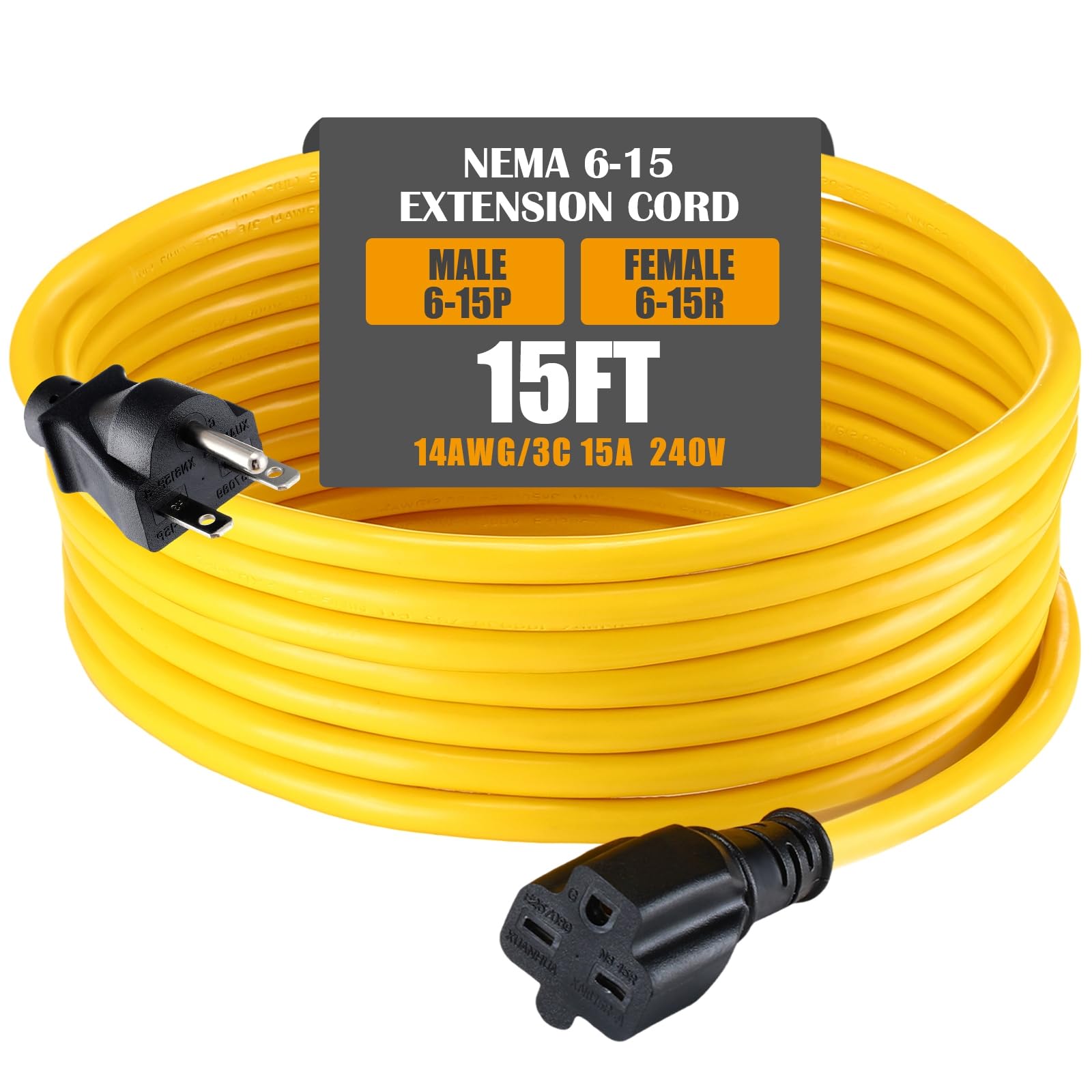 Amazon.com: Tellegloww 15ft Extension Cord Compatible with Nema 6
