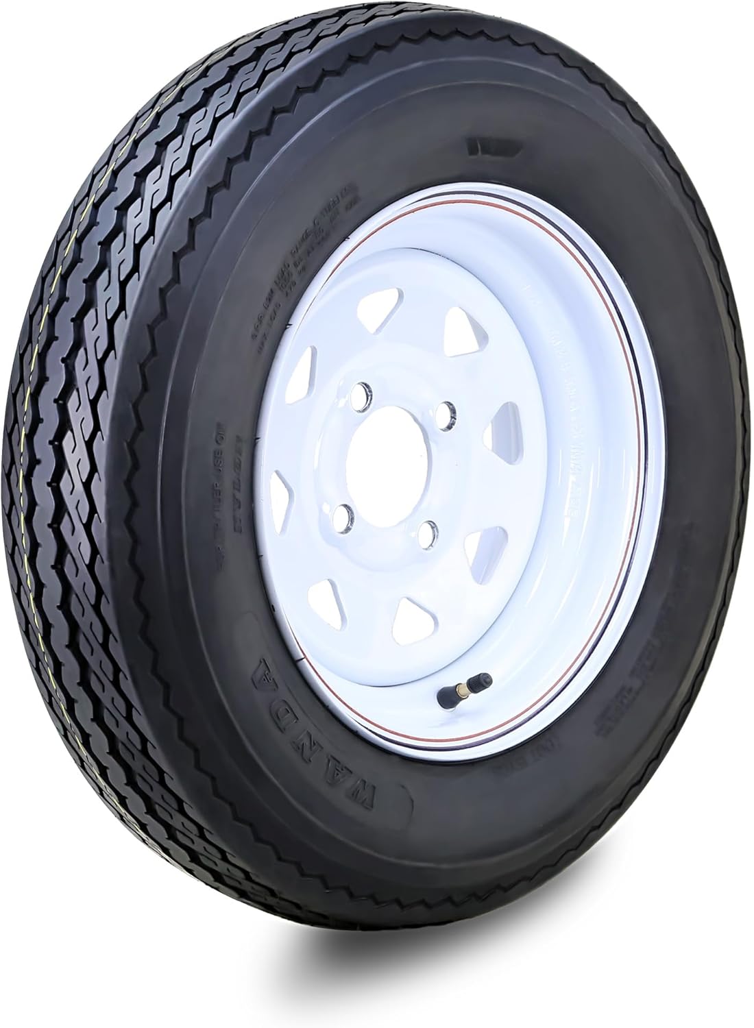 WANDA Trailer Tire Wheel Assembly 18.5x8.5-8 8-Ply D 83L with 4 Lugs on 4" PCD Silver Rim