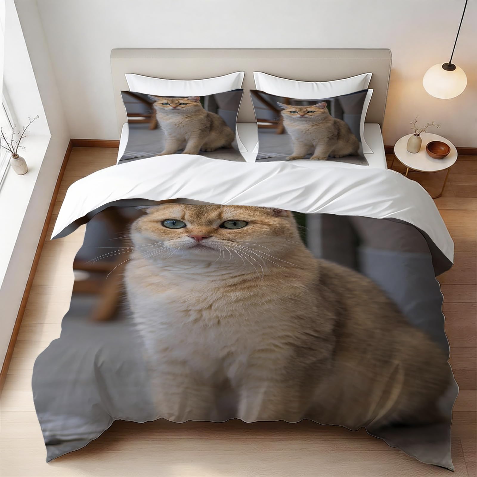 Housse de couette 200x200 cm parure de lit 2 personnes animaux 3D