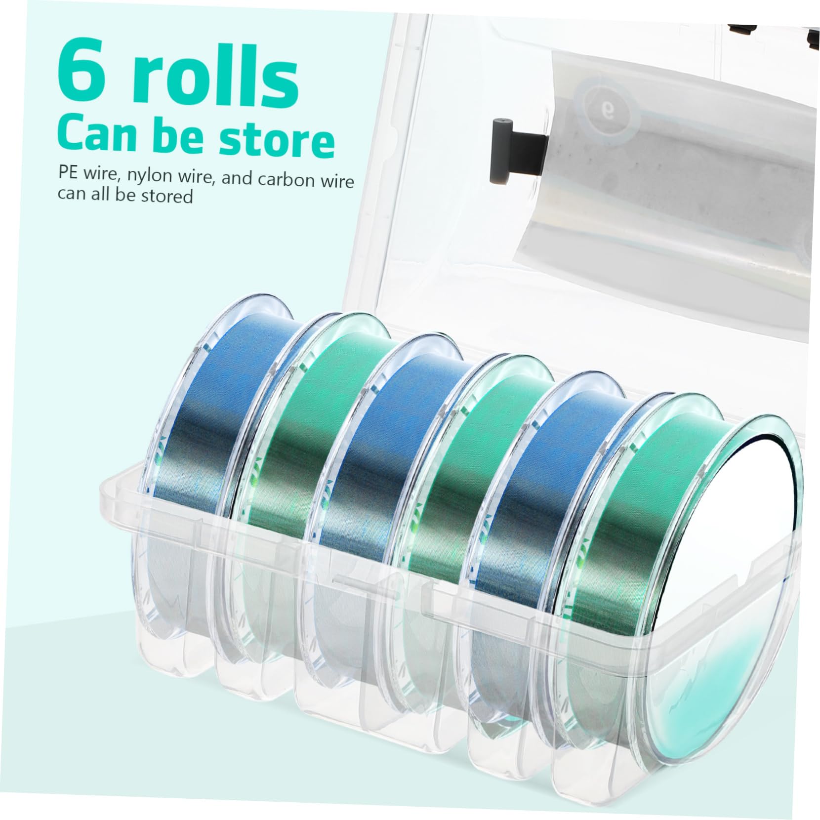 GANAZONO Fishing Line Organizer Box Portable Fishing Reel Storage Holder for Efficient Line Management Capacity Multi Functional Fishing Tool for Pe and Carbon Lines