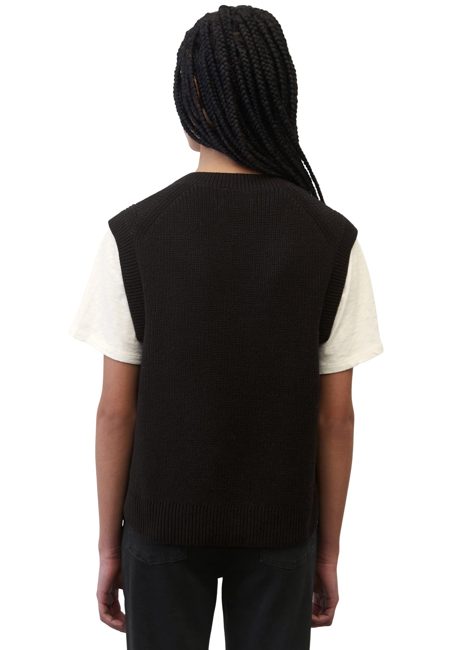 Marc O'Polo Denim Damen Pullunder aus Bio-Baumwolle ärmellos