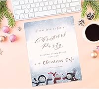 Vista 3 de Magical Snowmen - Papel de papelería de Navidad, 50 hojas con membrete para eventos de invierno