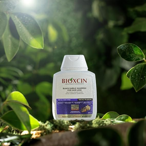 Bioxcin Black Garlic Shampoo 3 x 300 ml – Against Hair Loss, BioComplex B11 and Plant Extract Strengthening Formula – 3 Al 2 Pay