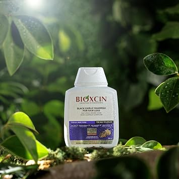 Bioxcin Black Garlic Shampoo 3 x 300 ml – Against Hair Loss, BioComplex B11 and Plant Extract Strengthening Formula – 3 Al 2 Pay