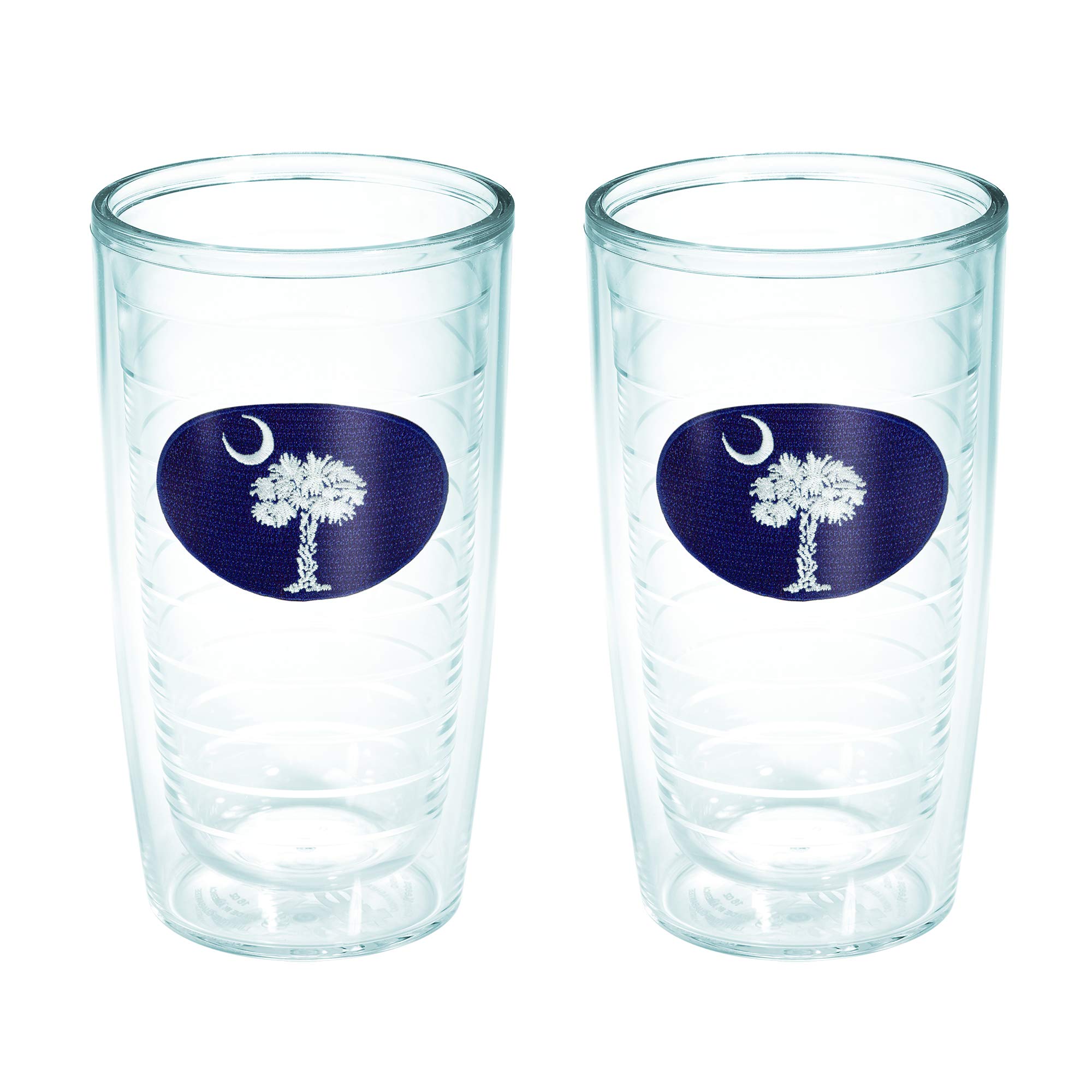 Tervis Navy And White South Carolina Flag Made In Usa Double Walled Insulated Tumbler, 16Oz 2Pk - No Lid,