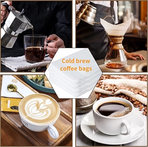 Miniatura 7 de Paquete de 50 filtros de café frío, filtros comerciales de 20 x 20 pulgadas, bolsa de filtro para café de hasta 5 libras, se adapta a cubos de 5