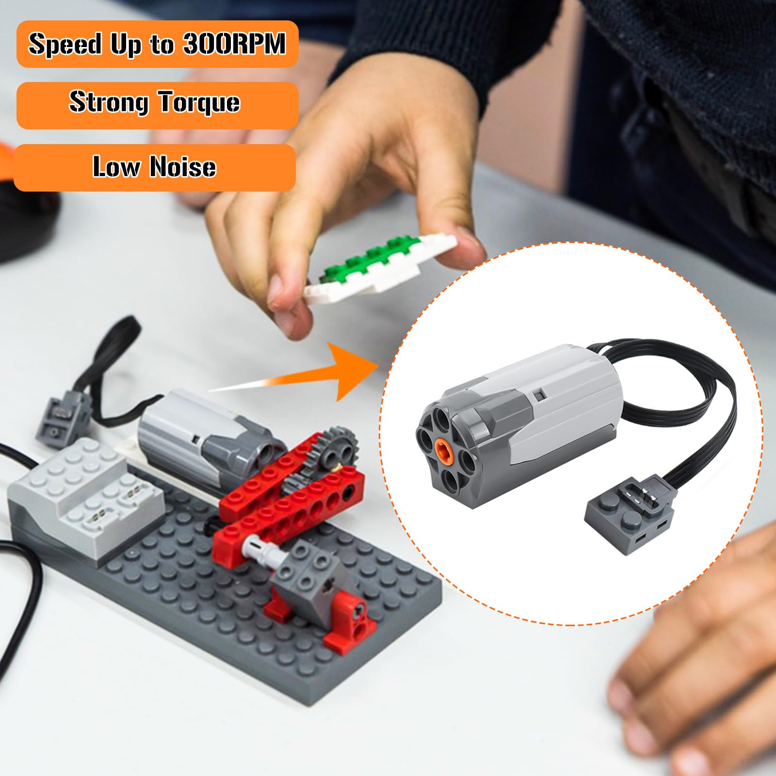 Technik Power Functions Servo Motor Function 25-teiliges Technik Motoren Set Technik Batteriebox Set Elektrisches Spielzeug-Motor, Technik-Power-Functions-Set für Kompatibel mit Lego Technic