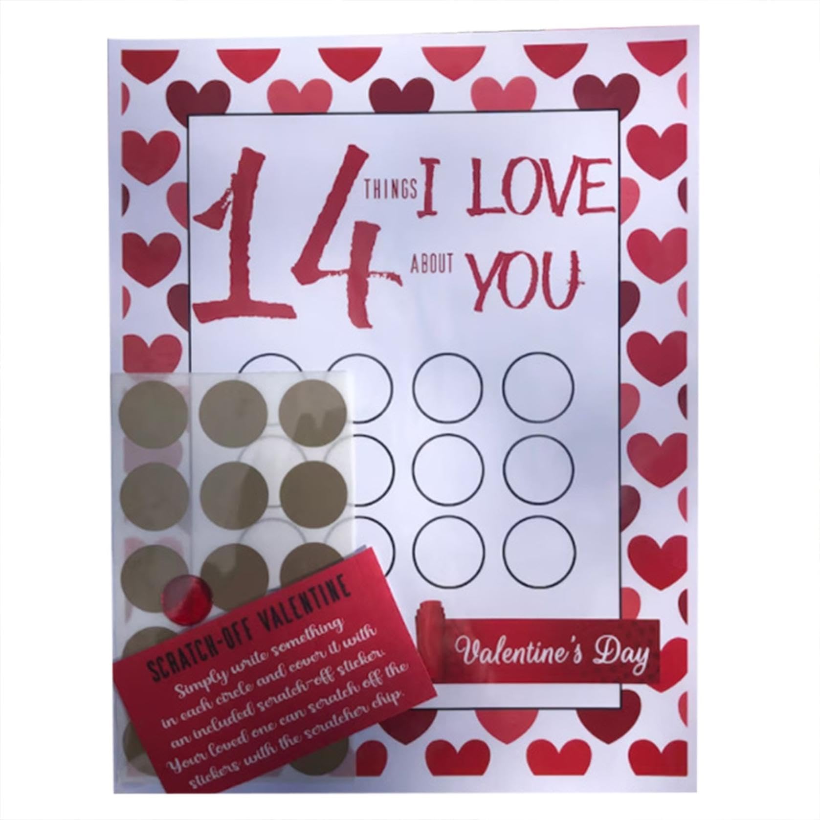 Amazon.com: 14 Things I Love About You Scratch Off Advent Calendar,DIY  Valentine's Day Scratch Off Cards,Valentine's Day Countdown for Couple (B)  : Home & Kitchen