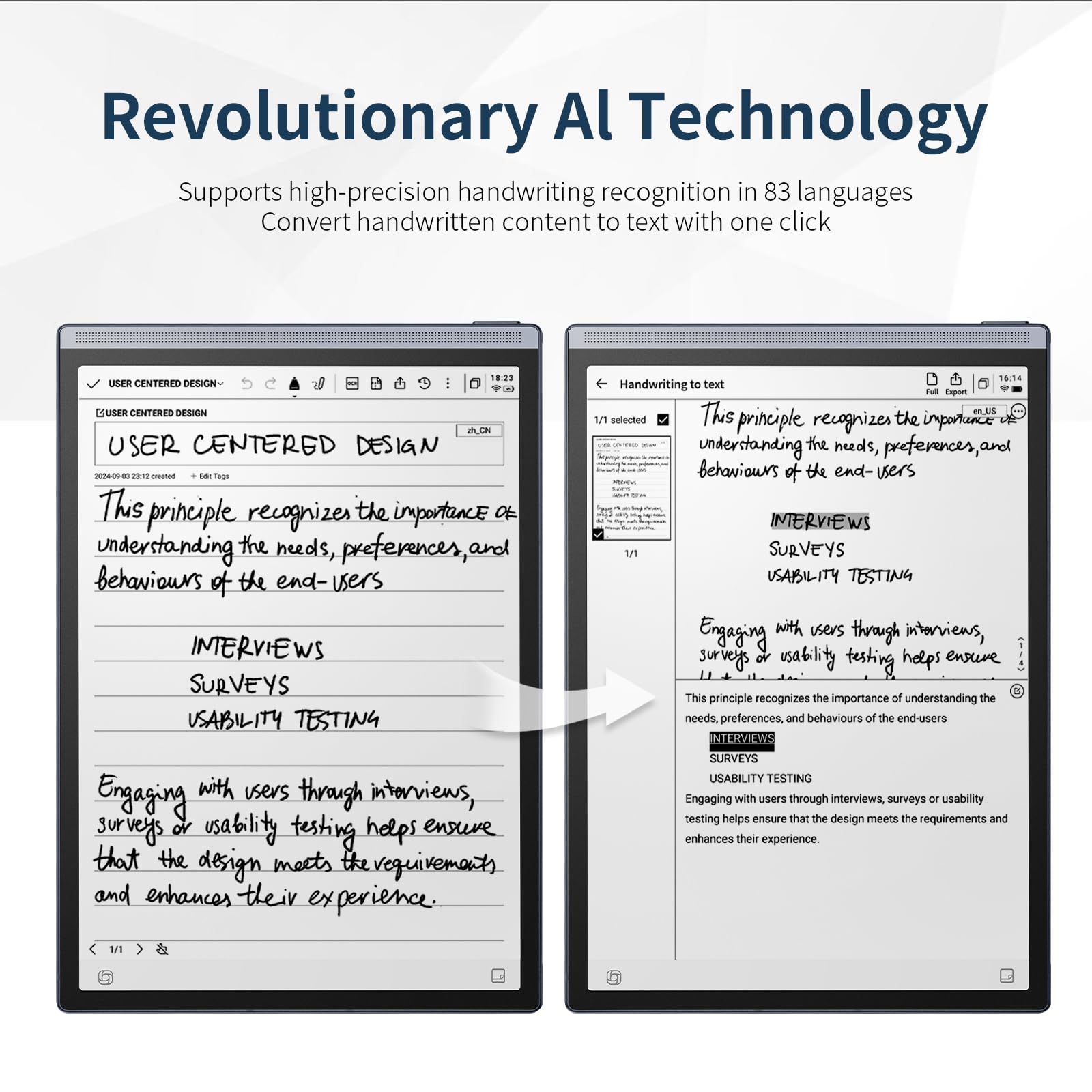 iFLYTEK AINOTE Air 2,8.2-inch AI Note-Taking Tablet E Ink and Reading Light iFLYTEK AINOTE Air 2 Paper Tablet Electronic Notebook with Pen,Voice-to-Text Transcription. — view 3